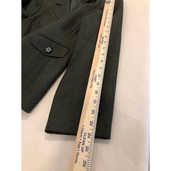 Jones Wear Suit Women Size 16 Gray Lapel Notch Collar Pocket Long Sleeve Preppy - Picture 8 of 10